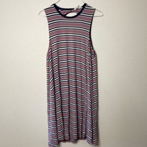 American Eagle Soft & Sexy Red, White, and Blue Dress with cool open back